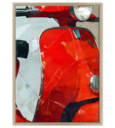 Riflessi di Velocità: Vespa in Rosso
